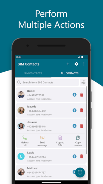 SIM Contacts°v1.2.3Ѱͼ1