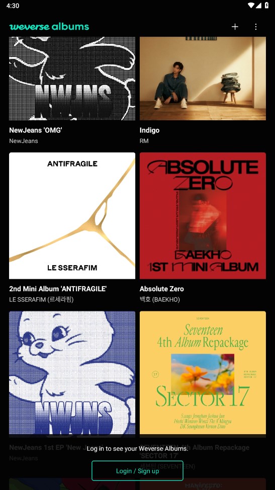 Weverse Albums���°�����v1.8.5 �ֻ���