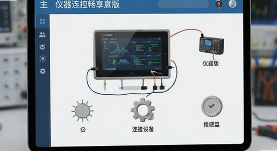 仪器控畅享版主界面连接设备示意图