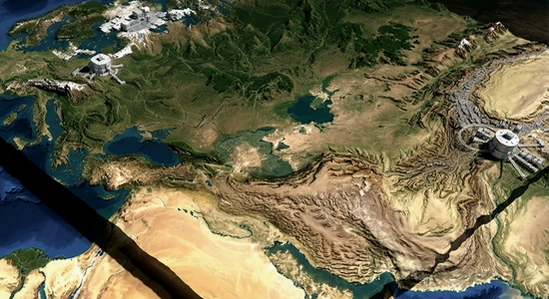 卫星高清地图3D地形展示图