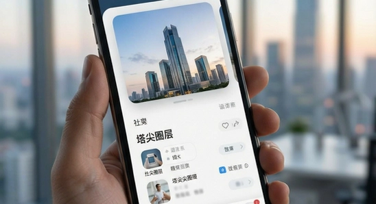塔尖圈层app社交界面展示