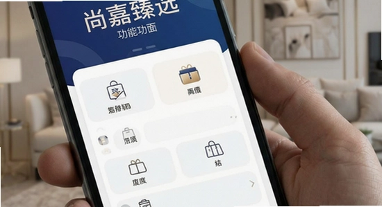 尚嘉臻选app主界面功能展示图