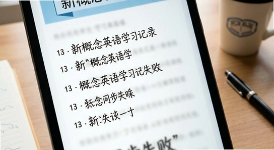 新概念英语学习记录同步失败