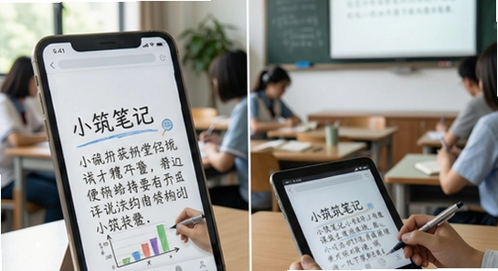 小筑笔记在课堂与会议场景中的使用示意