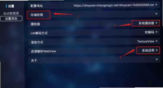 TV Box Pro电视版 权限设置 电视屏幕 操作界面