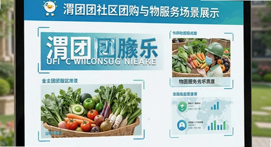 渭团团社区团购与物业服务场景展示图