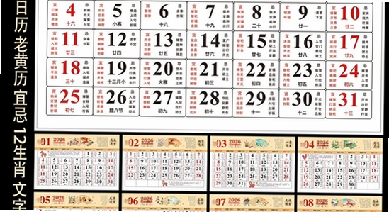 吉历万年历老黄历2026高级版设置界面,色彩丰富无水印宣传图