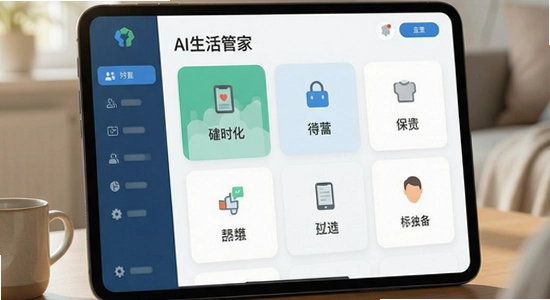 AI生活管家主界面功能展示