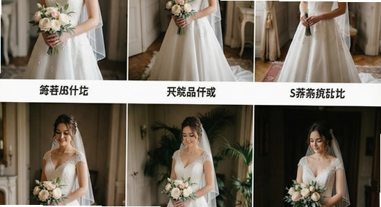 AI婚纱照多风格生成效果对比图