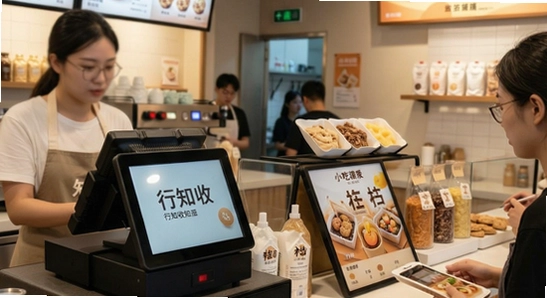 行知收银在奶茶店与小吃档口的应用