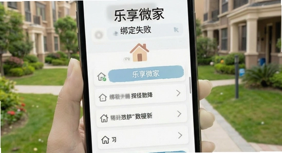 乐享微家绑定小区失败