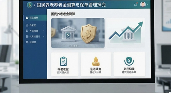 国民养老养老金测算与保单管理界面图