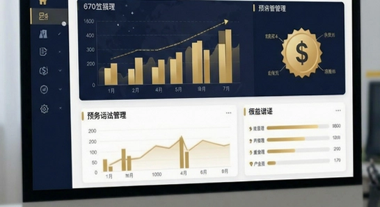 670*360 量金金月度统计与预算管理界面