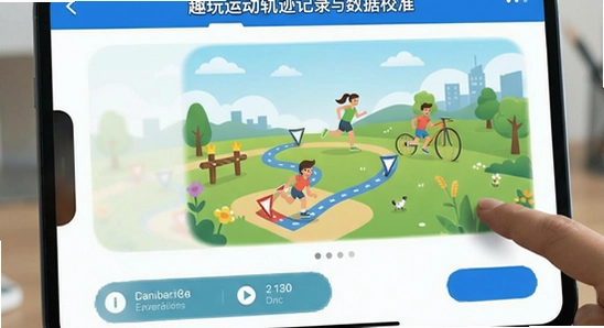 趣玩运动轨迹记录与数据校准界面