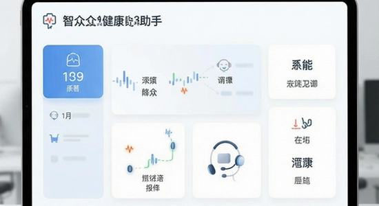 智众健康助手主界面功能展示图