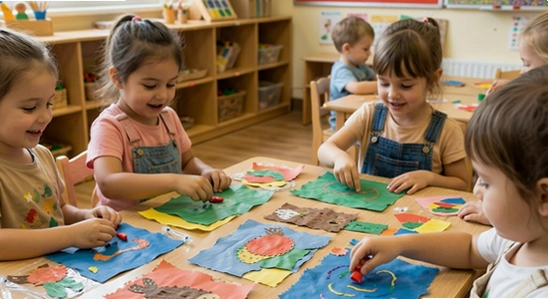 幼儿园课堂拼贴教学