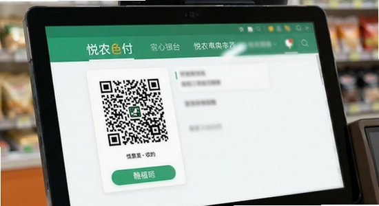悦农e付收银台主界面收款码展示