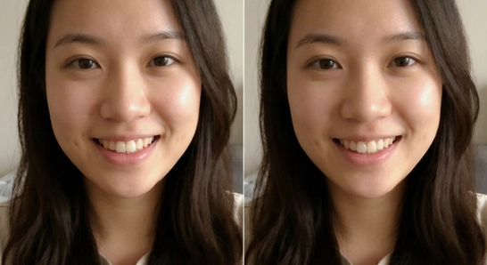 亲拍质感美颜效果对比图