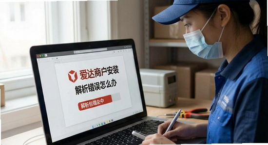 爱达商户安装时提示解析包错误怎么办