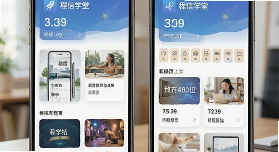 ����ѧ��APP��ҳ�γ̷������չʾ