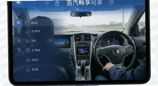 吉汽畅享司机端主界面功能展示图