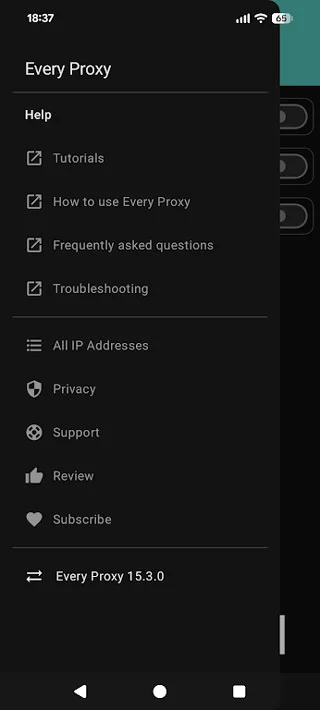 Every Proxy APP���°����ؽ�ͼ