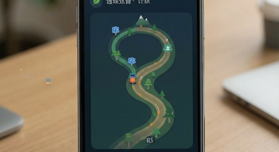 逸旅行步应用主界面与计步轨迹展示图