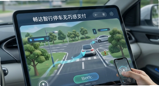 畅达智行停车无感支付与路线规划场景图