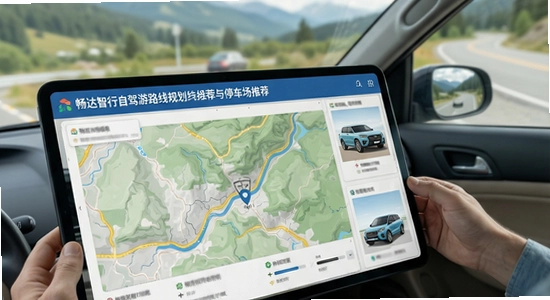 畅达智行自驾游路线规划与停车场推荐场景图