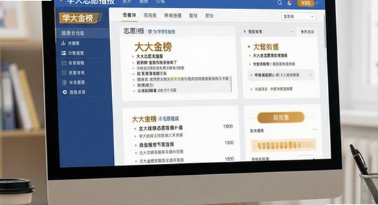 学大金榜志愿填报界面展示