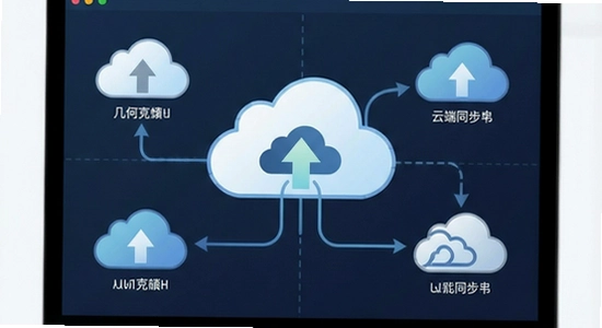 几何云云端同步与导出功能示意图