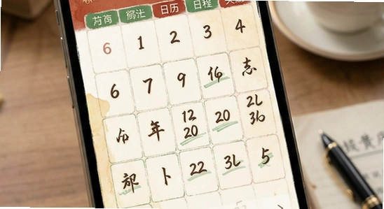 万年历黄历日程规划界面