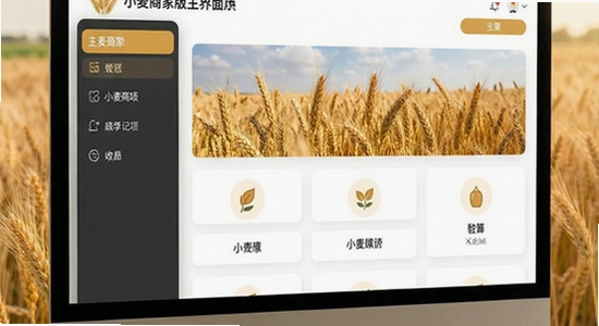 小麦商家版主界面功能展示图