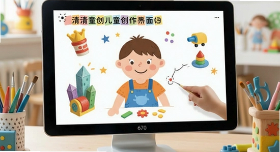 清清童创儿童创作界面展示 670 360