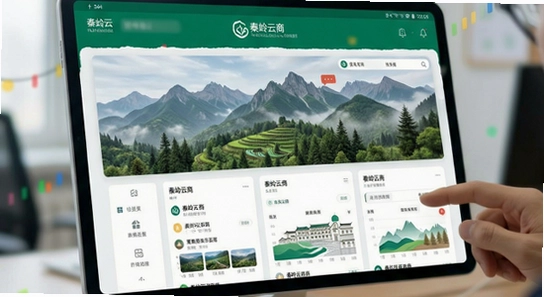 秦岭云商应用界面展示