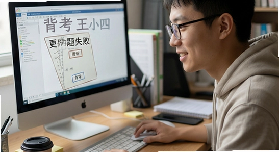 背考王小四门题库更新失败解决方法