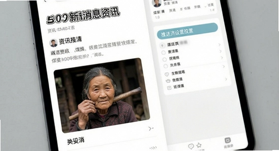 煤婆新消息资讯详情页与推送设置界面