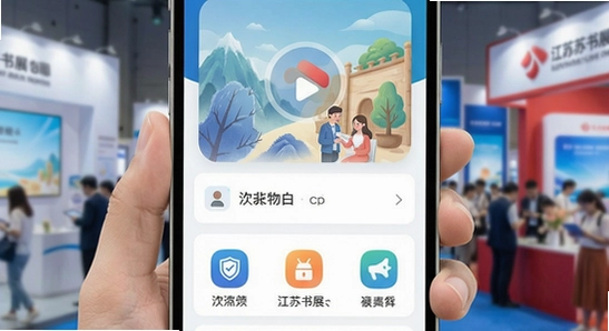 江苏书展App主界面功能展示图