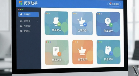 优享助手主界面功能展示图