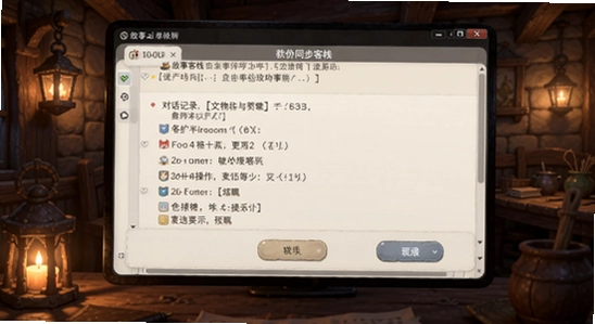 故事客栈ai聊天软件对话记录备份与同步操作界面