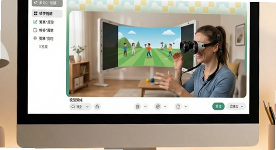 670*360 哆视佳视觉训练软件主界面展示