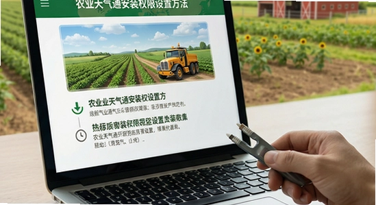 农业天气通安装权限设置方法