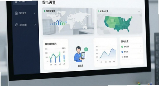 AI agent智能管家后台管控与省电设置界面 670x360