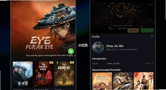 爱奇艺国际版app设置菜单界面,色彩丰富宣传图