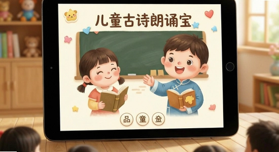 儿童古诗词朗诵宝界面展示