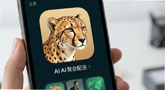 猎豹AI聚合配送app主界面展示图