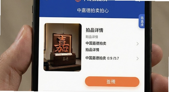 中国嘉德拍卖App拍品详情页面