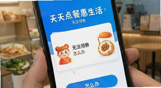 天天点餐惠生活安装后无法领券怎么办