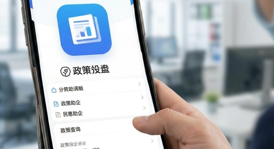 民惠助企App政策查询界面