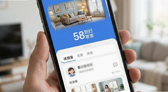 58到家应用界面展示